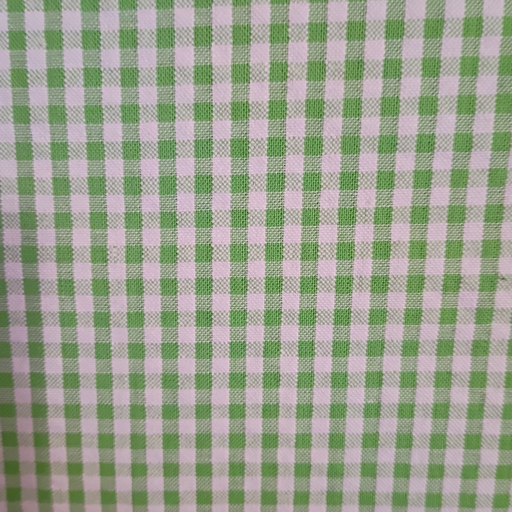 Mint Green and White Gingham Seersucker Fabric. Price Per Yard